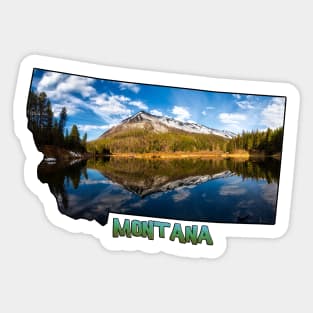 Montana State Outline (Glacier National Park) Sticker